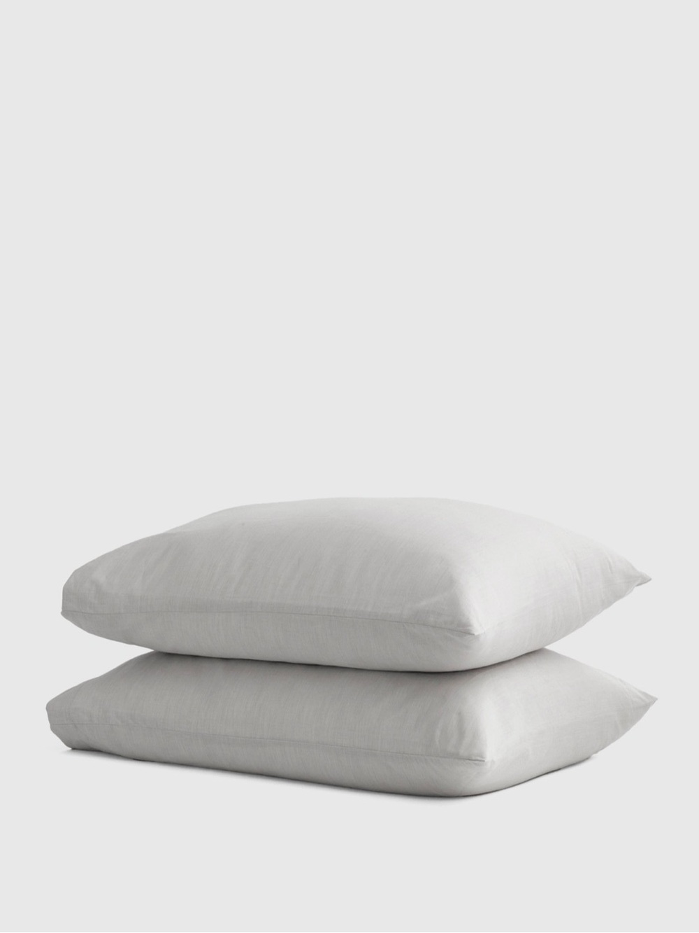 Quince Mongolian Cashmere Cotton Pillowcase Set, Standard, Grey